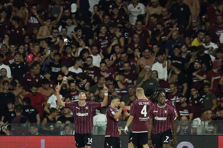 Esultanza giocatori Salernitana (LaPresse) - salernosera.it