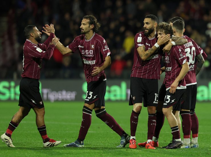 Giocatori Salernitana (LaPresse) - salernosera.it 